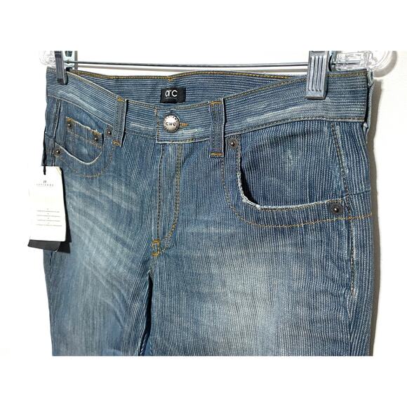 C'N'C Costume National Ribbed Straight Leg Jeans Womens 28 Normcore Casual NWT - Picture 3 of 13